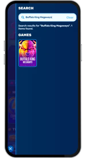 Finding and launching the Megaways slot in the casino library without additional downloads